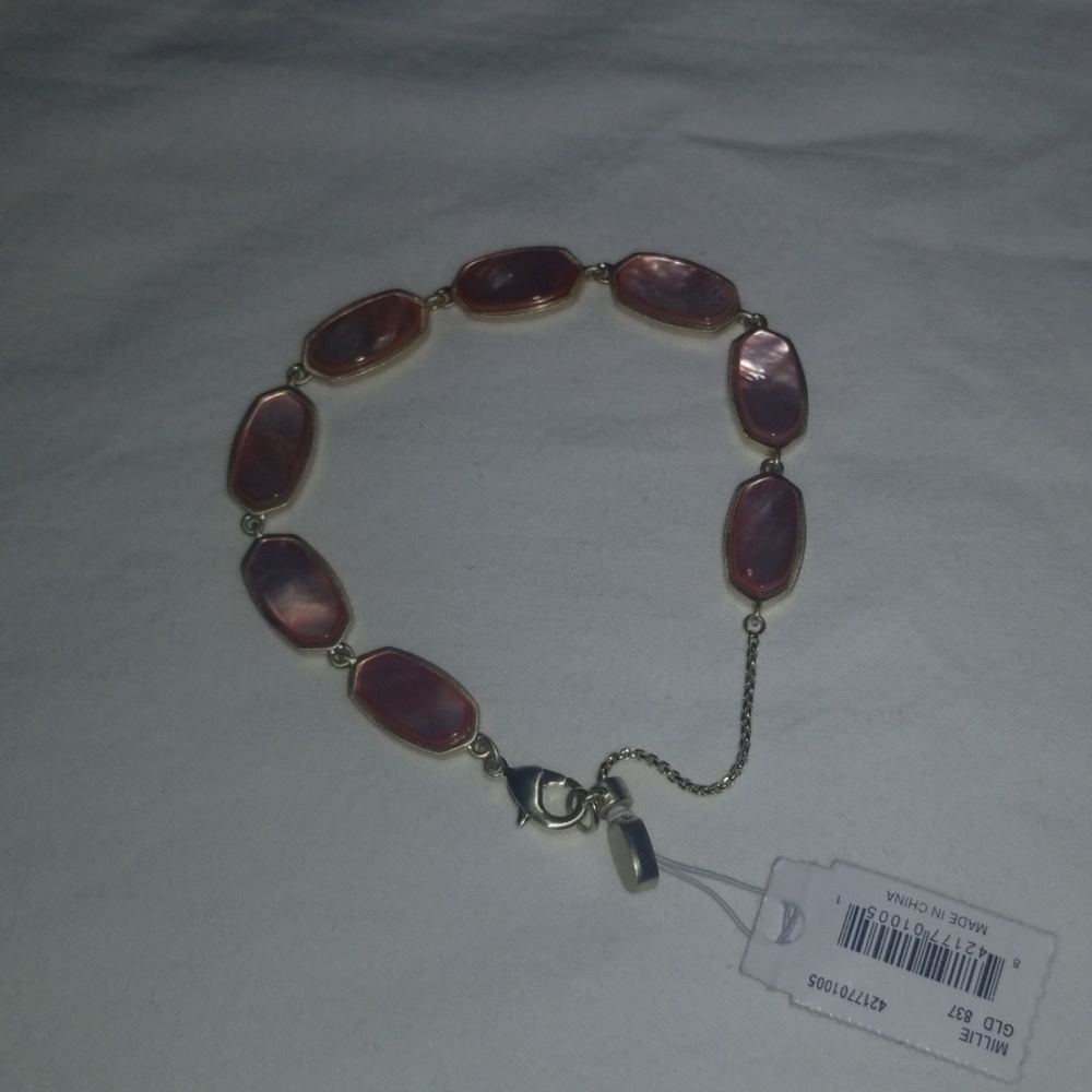 NWT Kendra Scott bracelet Millie Peach Pearl